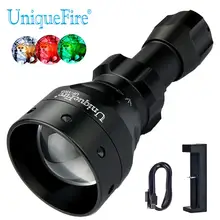 UniqueFire 1503 XRE зеленый/белый/красный светодиодный фонарик 3 режима Масштабируемая лампа 50 мм асферический линза фонарь для кемпинга