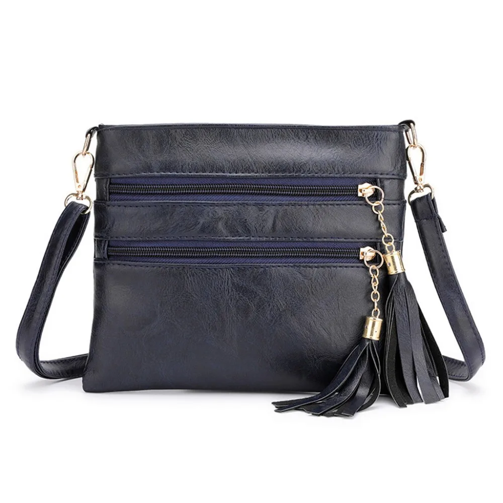 Crossbody bag Tassel Shoulder Bags Messenger Bag Phone Bag Fashion bags for women bag leather Women Zipper Solid Color bag