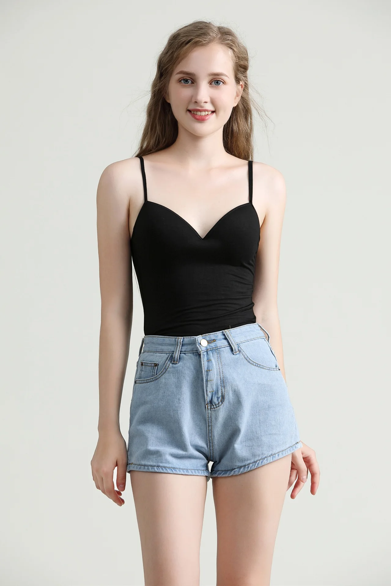 Новые модные эластичные тонкие Camisoles женские белые черные Модальные Camis сексуальные спагетти ремень Bralette женский домашний Топ однотонный регата Feminina