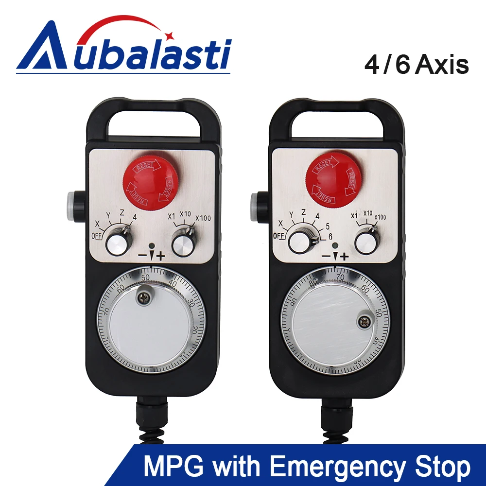CNC Pulse Generator 4/6Axis MPG Pendant Handwheel 5V for FAGOR GSK Siemens MITSUBISHI FANUC System 5V Manual Pulse Generator cnc handwheel lathe milling hand wheel