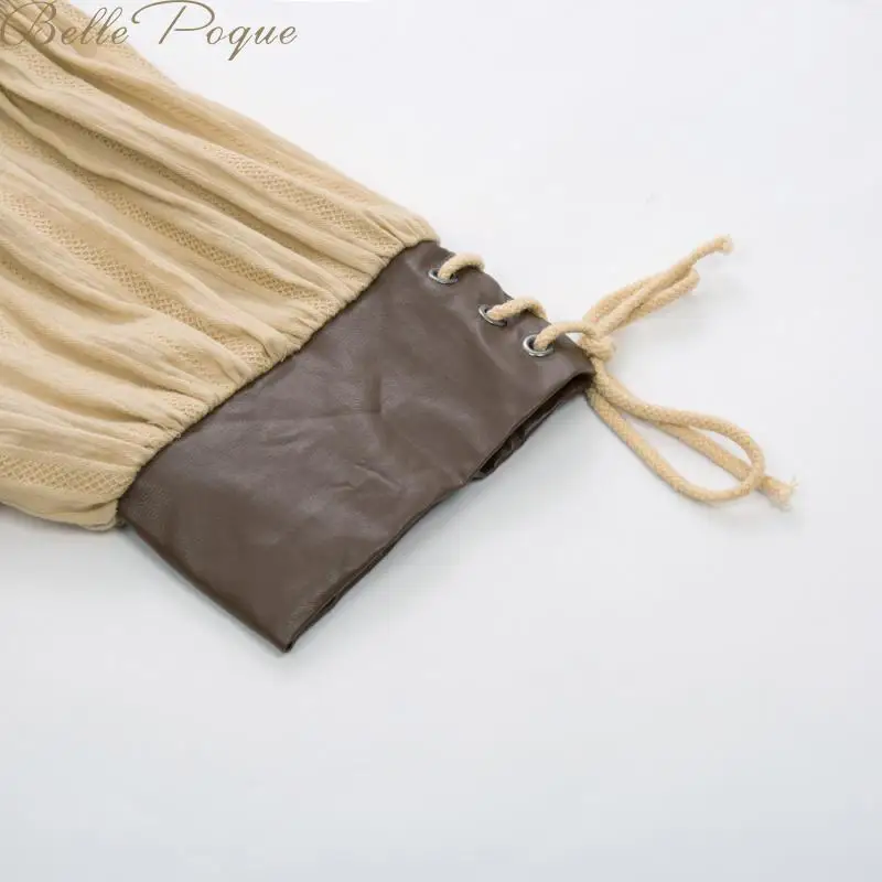 Belle Poque, женские топы, винтажная рубашка, с открытыми плечами, половина рукава, готические топы, Ретро стиль, для девушек, стимпанк, повседневная одноцветная футболка