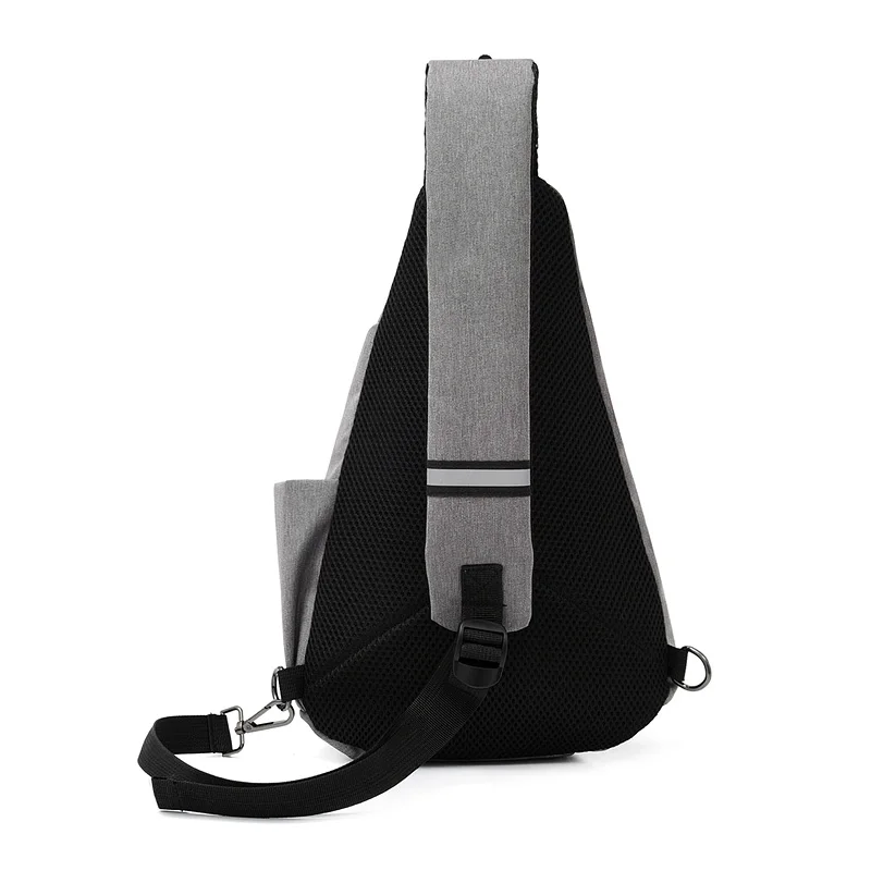 New Male Shoulder Bags USB Charging Crossbody Bags Men Anti Theft Chest Bag School Summer Short Trip Messengers Bag