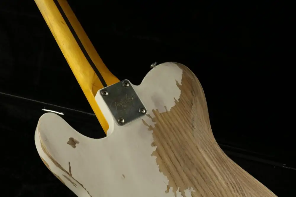 Высококачественная Белая relic heirloom tl гитара guitrra herritge дань коллектор tl Электрогитара s пикап