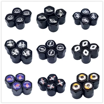 

100pcs BLACK Aluminum Wheel Tire Valve Caps for Citroen C4 C5 C3 Picasso Saxo C2 C1 C4L Peugeot 307 308 407 206 207 3008 406 208