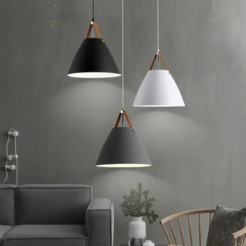 

Novelty LED Restaurant Pendant Lights Nordic Bar Art Glass Lighting 90v-260v Modern Minimalist Cafe Study Cabinet Hanging Lamp