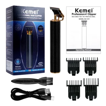 

Kemei 1971 1971B Li T-Outliner Skelet Zware Hitter Cordless Trimmer Mannen 0 Mm Kaalhoofdige Tondeuse Afwerking Haar Snijmachine