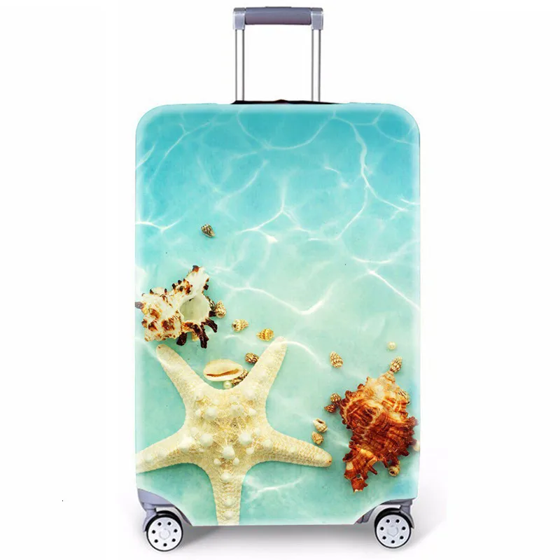 Чехол для костюма с принтом морских животных, защитный чехол для 18-32 дюймов, чехол для костюма, чехол для путешествий, сумка для багажа, эластичная крышка для багажа