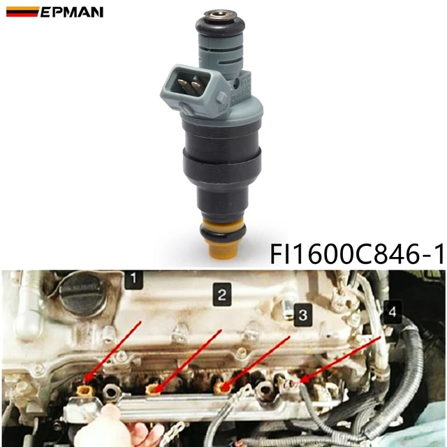 Injetor de combustível ev1, conector de injeção de combustível de corrida,  alta performance, baixa impedância, 1600cc/min - AliExpress