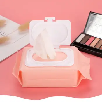 

120Pcs/Bag Makeup Remover Wet Wipes Non-Woven Cotton Face Lip Eyes Mild Cleansing Moisturizing Tissue Towelettes Flip Top Pack