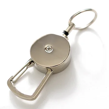 

Outdoor Telescopic Wire Rope Key Anti-theft Keychain Tactical EDC Retractable Chain Return Key Ring Holder Outdoor Steel Rope Bu
