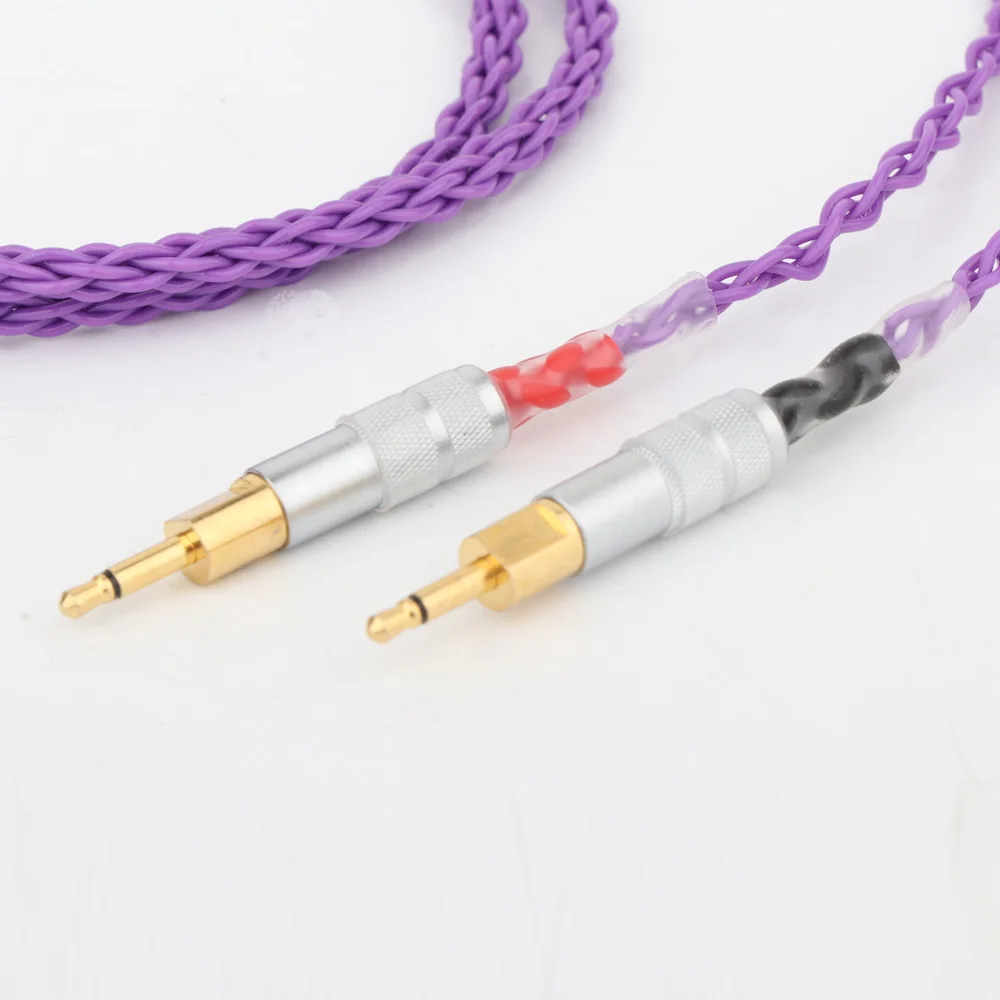 7N Silver Plated Replacement Headphones Cable Audio Upgrade Cable Carbon Fiber Right Angle 2 5mm TRRS to Two 3 5MM