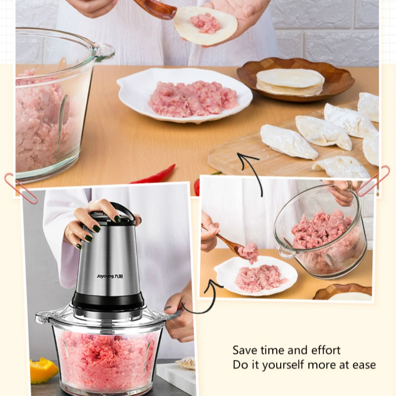 JRM0066 Jiuyang Electric Meat Grinder Household Stainless Grinder Vegetable Blender Cooking Machine Multifunctional Meat Mixer