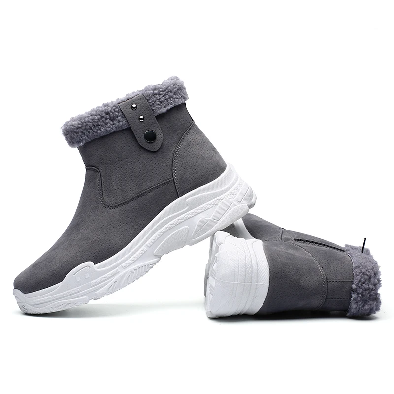 Men Winter Snow Boots Keep Warm Cotton Ankle Boots Work Anti-slip Boots Men High-top Snow Boots Flock new popular big size