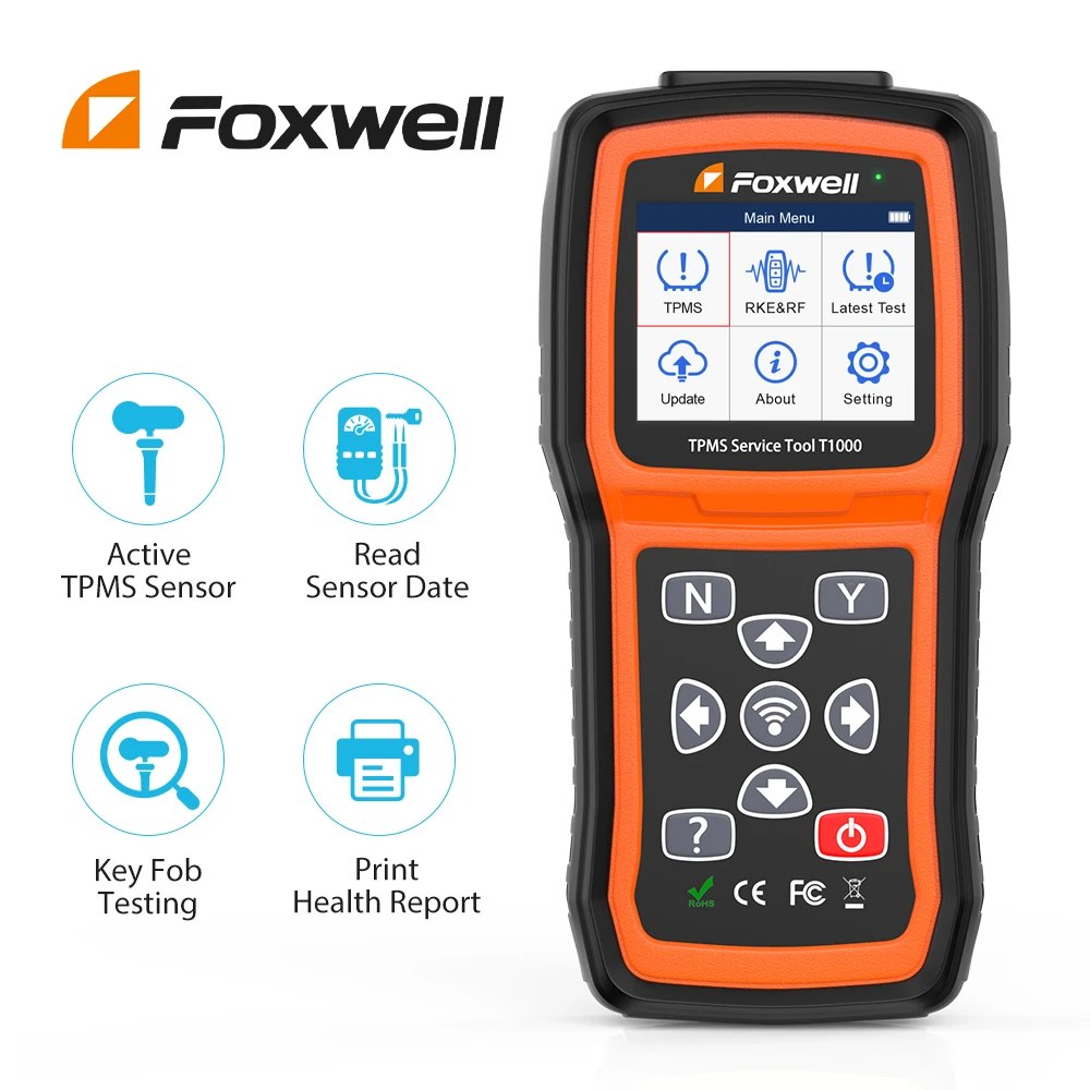 FOXWELL T1000 контроль давления в шинах OBD2 датчики шин активировать Программирование