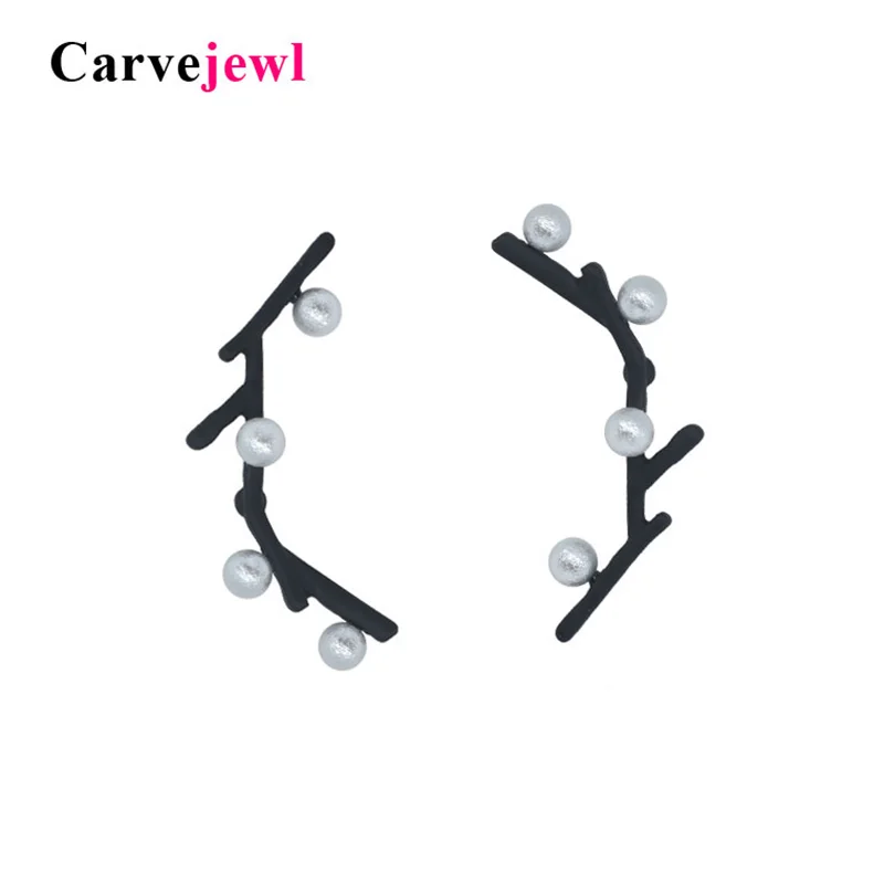 Женские серьги-гвоздики с хлопковым жемчугом Carvejewl ювелирные изделия матовым