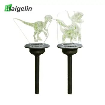 

Dinosaur Shaped Acrylic LED Solar Lawn Light Outdoor Waterproof 3D In-Ground Garden Courtyard Pathway Decorative Night Light