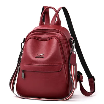 

Genuine Leather Backpack Women Fashion Travel Backpacks School Bag New Laptop Backpack Shoulder Bag Lady