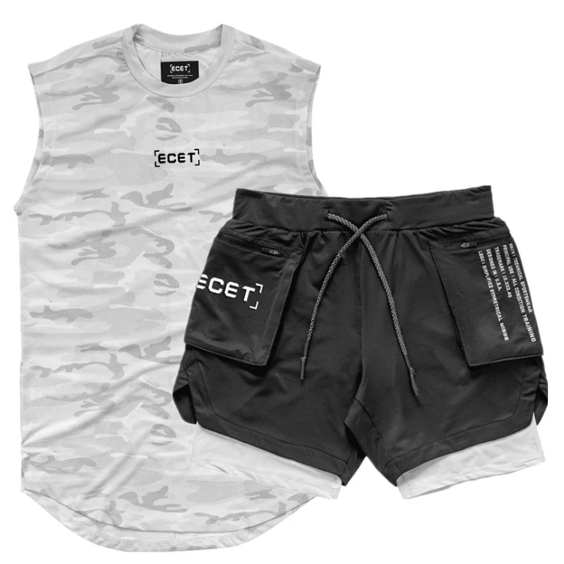 2 Pcs/Set Sports Set Men's Suits Running Shirts/Vests+Sports Shorts Jogging Mens Sportswear Suit Soccer Running Fitness Gym Sets 2 Pcs/Set Sports Set Men's Suits Running Shirts/Vests+Sports Shorts Jogging Mens Sportswear Suit Soccer Running Fitness Gym Sets