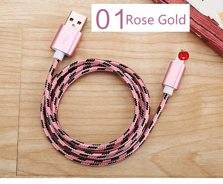Micro USB Тип Кабеля C 8 Pin кабель быстрой зарядки USB кабель для передачи данных нейлоновый шнур для синхронизации 0,25 м/1 м/2 м для iPhone samsung Примечание 5 Xiaomi huawei