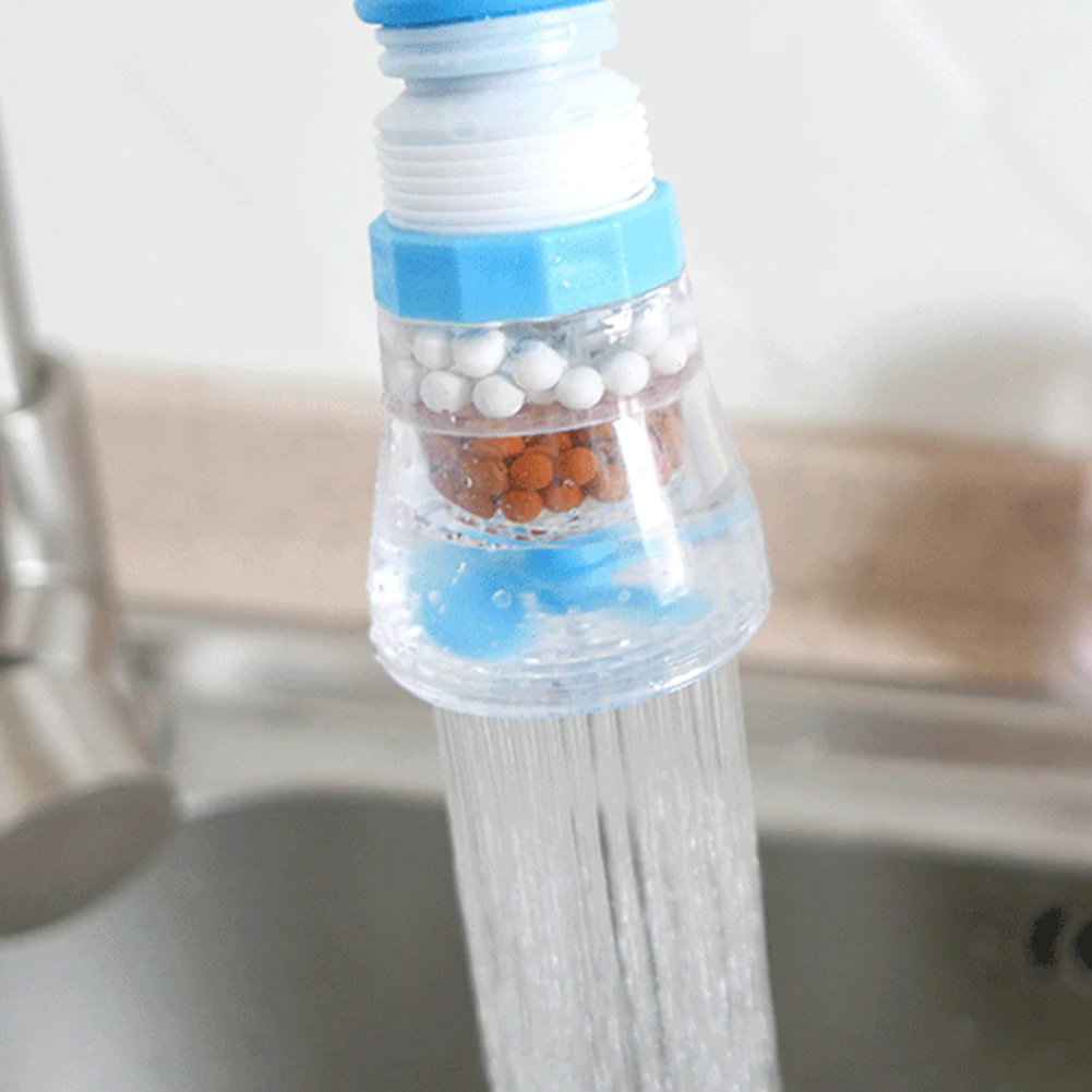 PVC Filter Adjustable Anti Splash Kitchen Sprayer Home Water Saving 360 Degree Rotation Purifier Double Layer Faucet Sprinklers