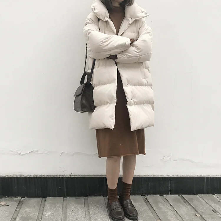 Thick Parka Coat Winter Jacket Women Down Female Lady Overcoat Warm Outerwear Korean Puffer Brand Mid-Long Casual Top Quite