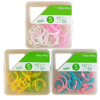 

30 Pcs/Box Colored Easy Ring Paper Book Loose Leaf Binder Multi-function Circle Calendar Ring Keychain Key Ring School Office