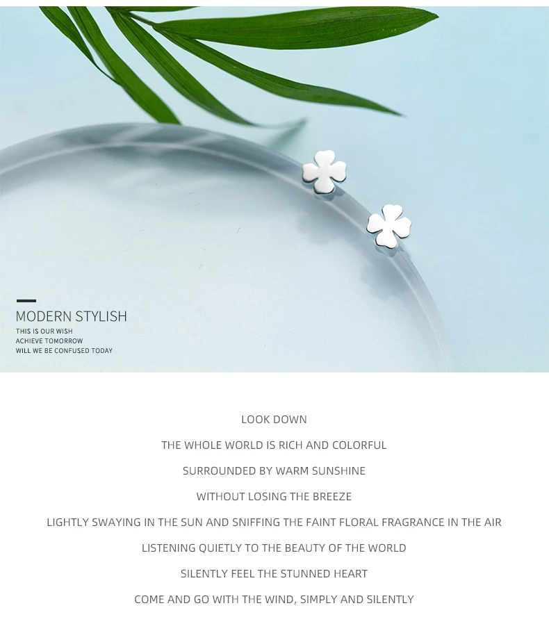 Женские серьги-гвоздики Colusiwei Lucky Four Leaf Clover, милые серьги-гвоздики в виде цветка, 925 пробы, серебро, модное ювелирное изделие, новинка