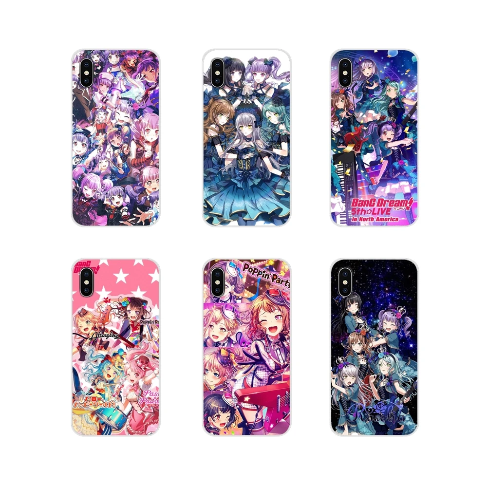 For Huawei G7 G8 P7 P8 P9 P10 P20 P30 Lite Mini Pro P Smart Plus 2017 2018 2019 Transparent TPU Skin Cover BanG Dream anime girl | Мобильные