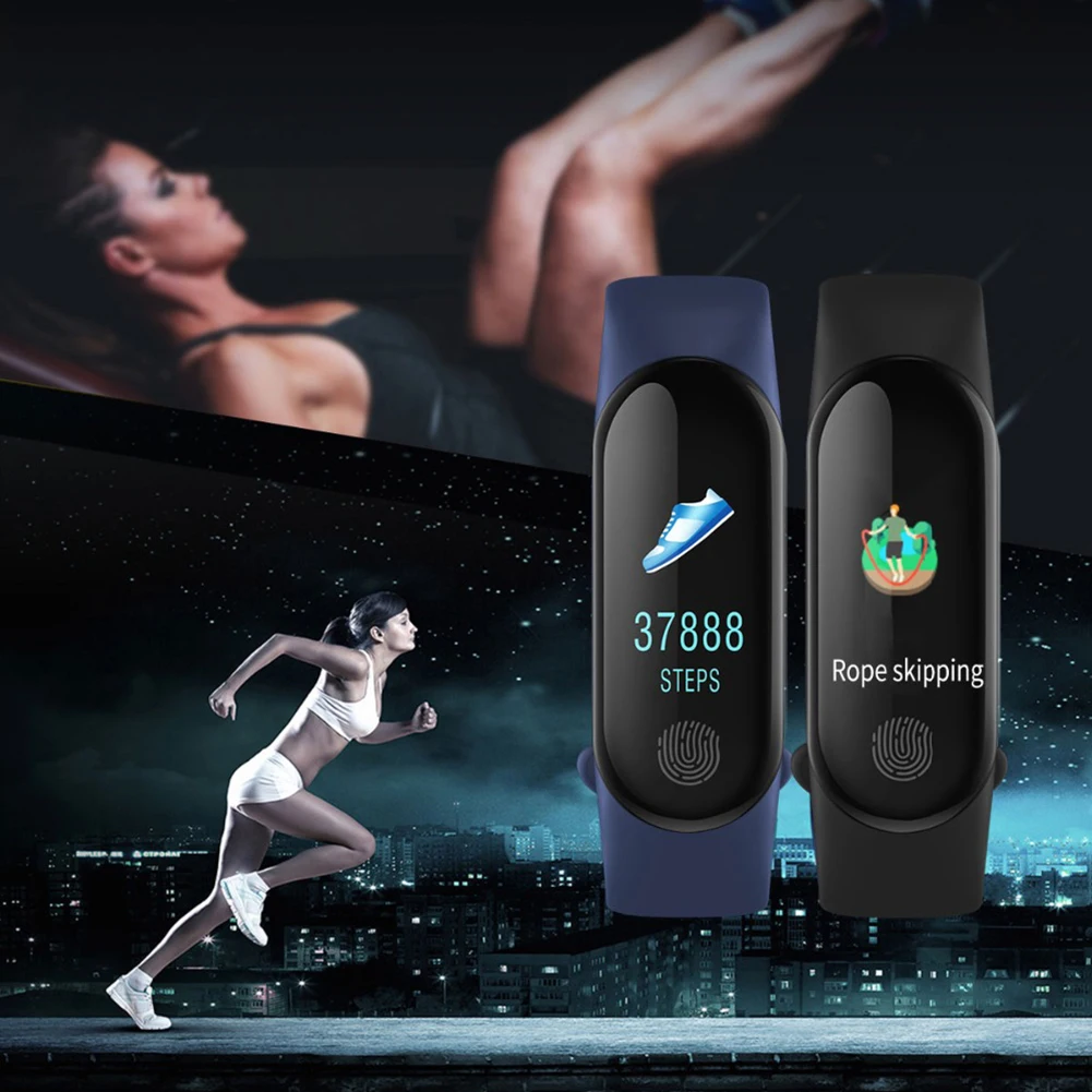 M3 plus HR Водонепроницаемый умный браслет P67 кровяное давление мониторинг сердечного ритма шагомер многофункциональные спортивные Смарт-часы
