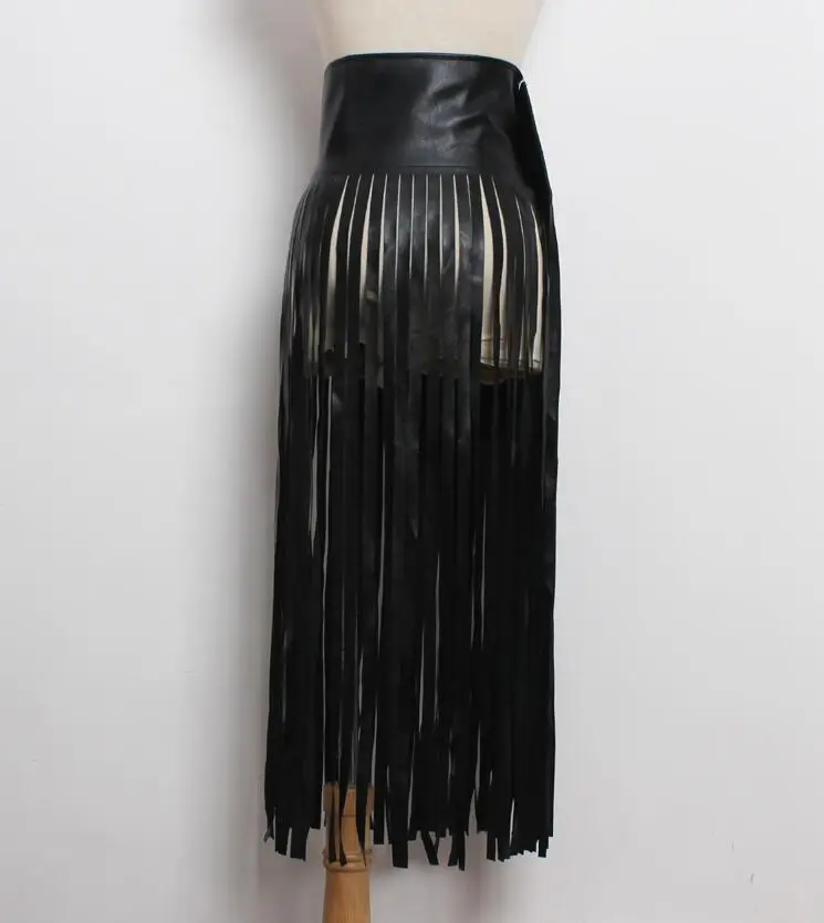 Women's runway fashion pu leather tassel Cummerbunds female Dress coat Corsets Waistband Belts decoration wide belt R2200
