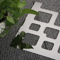 Autocollant de coin de mur de fleur en acier inoxydable, autocollant de coin de mur de fond de meubles de fleur, décor en métal modelant 