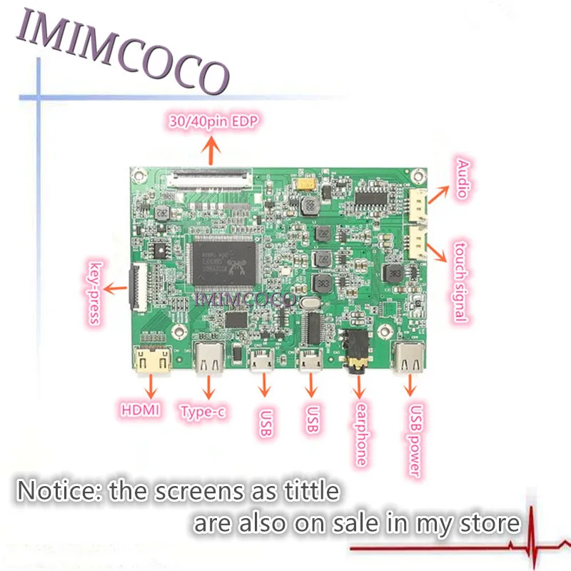

2K HDMI+ Type-C driver controller board for DIY Touch portable monitor fit LP156WF7-SPA1/B1 B156HANK01.0 LTN156HL11 B156HAT01.0