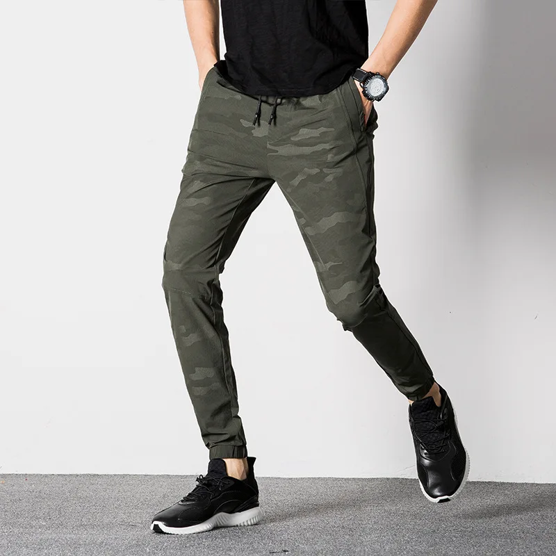 Solid Casual Sweat Pants Men Large Size 38 Trousers Male Business