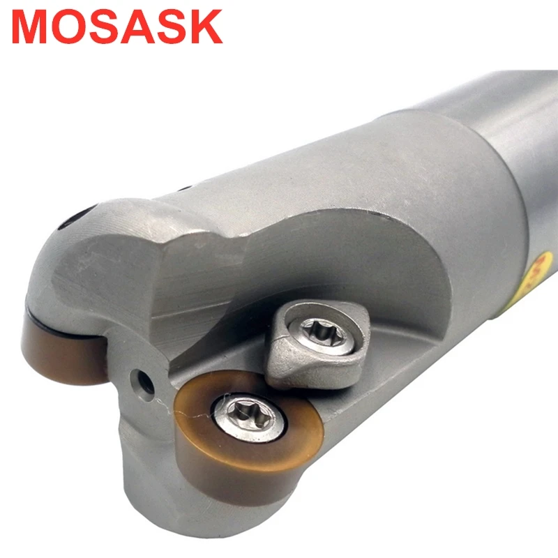

MOSASK Adapter Cemented Carbide Blade RP EMRC Tool EMRC16-4R16-150-2T CNC Milling Round Nose Milling Cutter