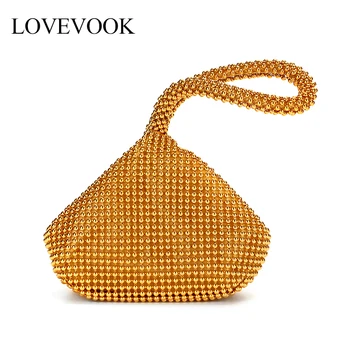 

LOVEVOOK women evening clutch luxury handbag women bags design purse and clutch for party/wedding Soft Bead diamond evening bag
