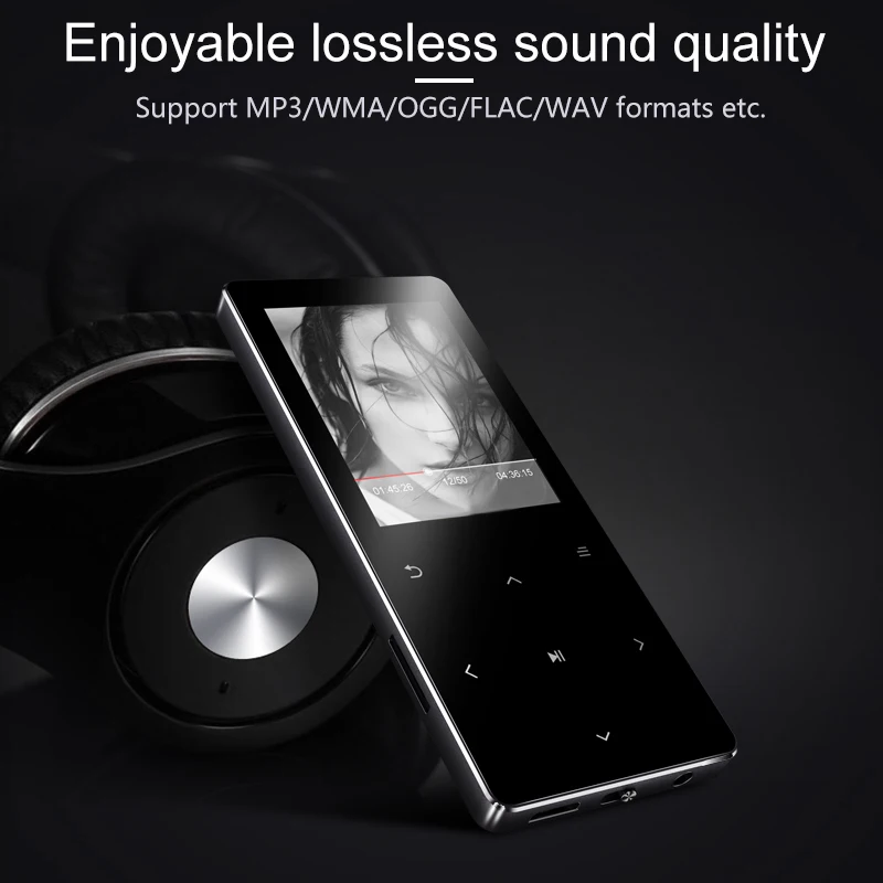 Металлический Bluetooth спортивный MP3-плеер Портативный аудио со встроенным динамиком радио Электронная книга цифровой диктофон музыкальный плеер
