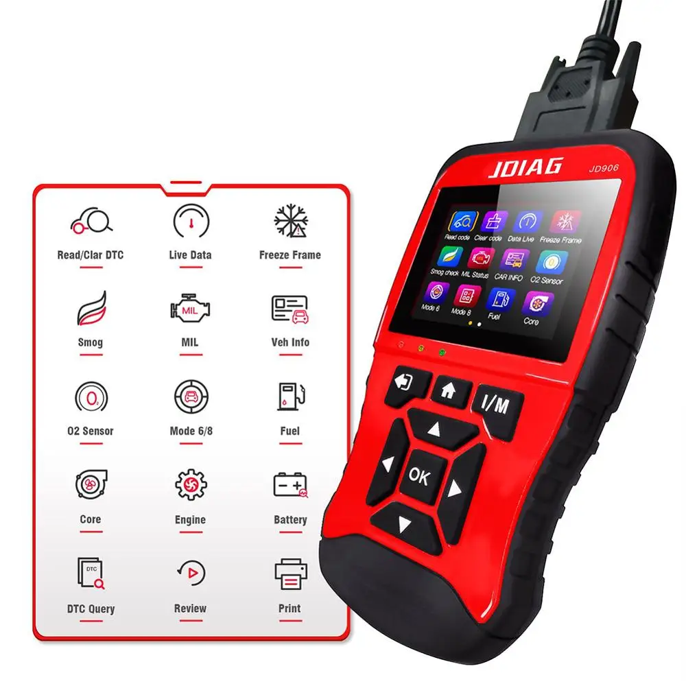 Профессиональный Автомобильный сканер Obd2 JDiag JD906, полная система с русским языком, обновленный сканер кодов OBD2, сканер JD906 KW850