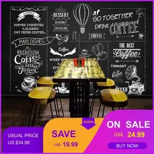 3D фото обои Классная доска Персонализированная ручная роспись Кафе Ресторан фаст-фуд Досуг бар молочный чай магазин Обои фреска