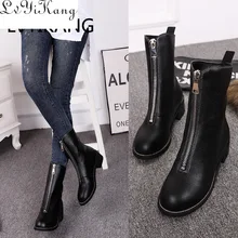 Новинка года; зимние уличные модные высокие сапоги из коровьей замши с круглым носком; высококачественные сапоги до колена из кожи с натуральным лицевым покрытием; 40