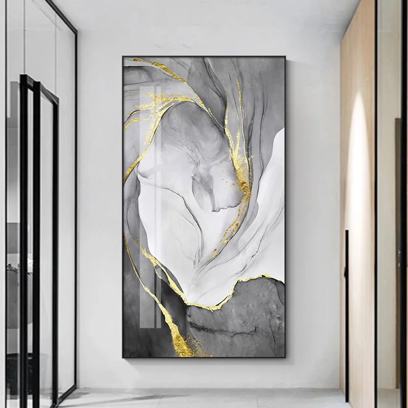 Quadri astratti dorati dipinti su tela stile scandinavo stampa su tela  quadri moderni per soggiorno decorazioni per la casa nordica - AliExpress