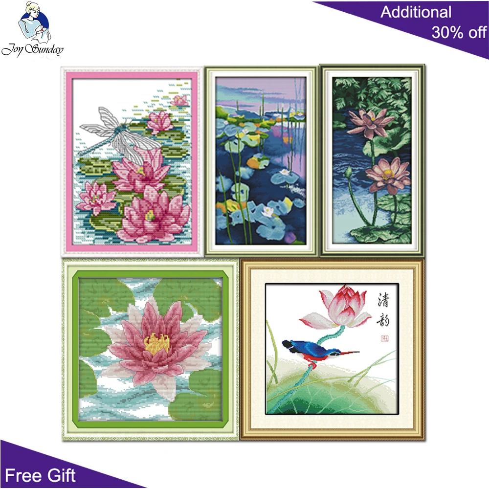 Домашний декор Joy Sunday Lotus H382 H468(3) H484 H663 H702 ВОДНЫЕ ЛИЛИИ со стрекозой освежающие