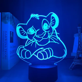 

Acrylic 3d Led Night Light Lamp Cartoon The Lion King for Kids Bedroom Decor Nightlight Rgb Colorful Baby Night Light Simba Gift