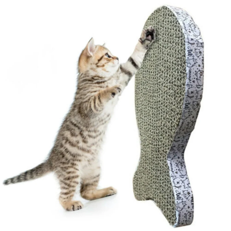 Kitten Corrugated Cardboard Scratch Pad Claws Care Pet Toys Sisal Cat Scratcher Board Scratching Post Mat Toy Soft Bed |
