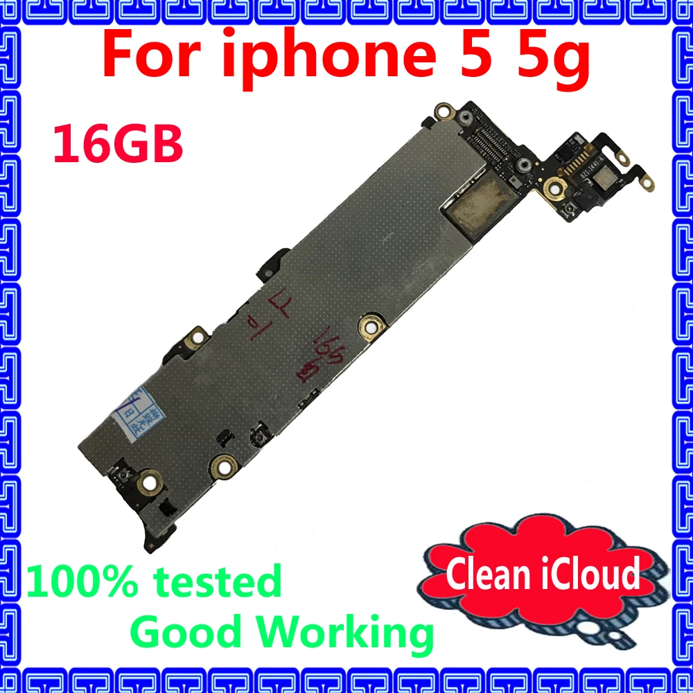 Чистая разблокированная материнская плата iCloud для iphone 5 5g 16 Гб оригинальная с