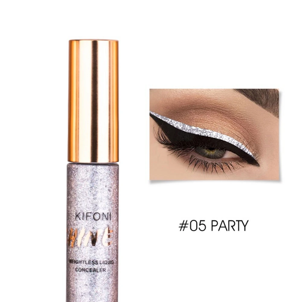 Блестящая жидкая подводка для глаз водостойкая длительное Сверкающее мерцание тени для век косметика