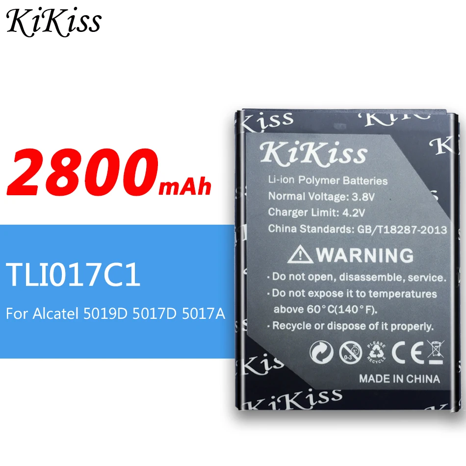 Аккумулятор 2800 мАч для Alcatel OneTouch PIXI 3 4 5 дюйма 5019D 5017D 5017A 5017X 5017 5027B TLi017C1/TLi017C2 VODAFONE Smart