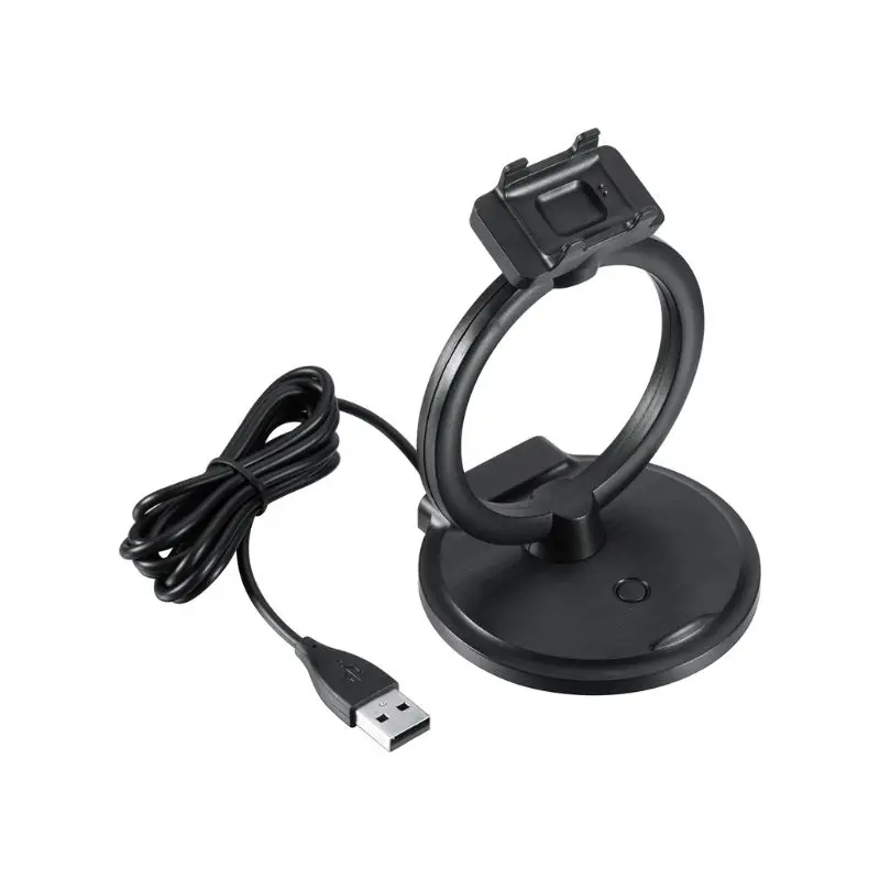 Black 2в1 USB Подставка для зарядки док-станция Держатель Для fitbit Зарядка 2 настольная зарядная станция крепление для мобильных телефонов - Цвет: Black
