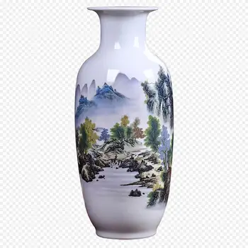 

Jingdezhen Luxury Ceramic Vase Crafts Ornaments Home Livingroom Bedroom Table Figurines Decoration Hotel Large Porcelain Modern