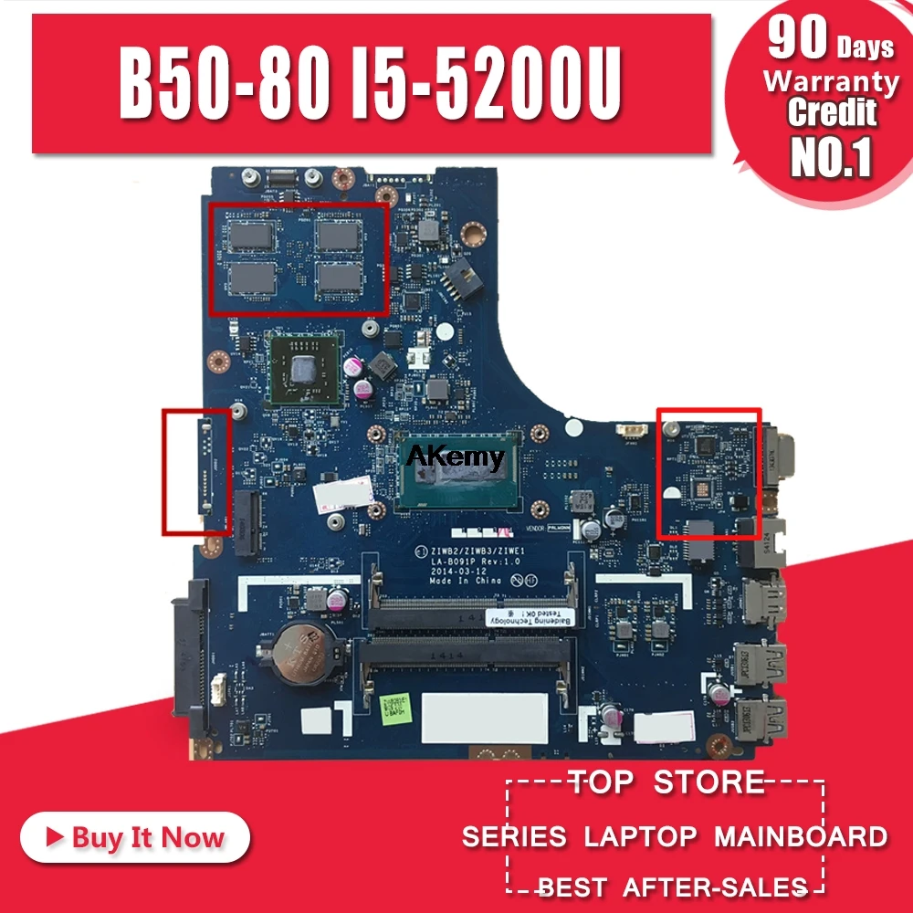

LA-B091P Motherboard i5-5200U R5 M330 2G For ASUS B50-80 N50-80 Laptop motherboard LA-B091P Mainboard LA-B091P Motherboard