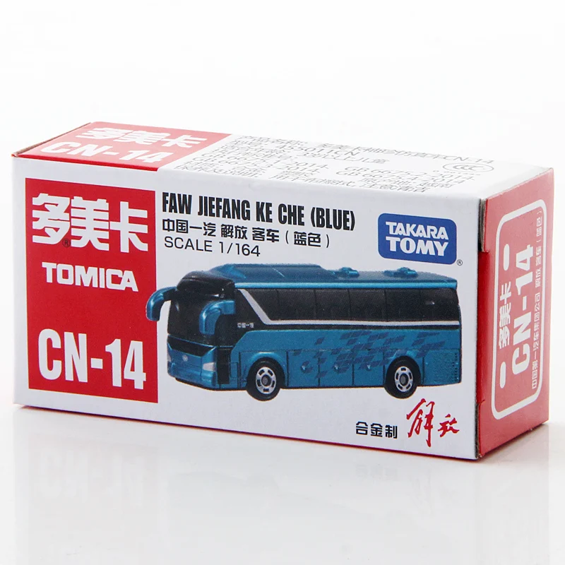 Takara Tomy Tomica CN-14 FAW JIEFANG KE CHE автобус синий 1/164 металлический литой автомобиль модель автомобиля